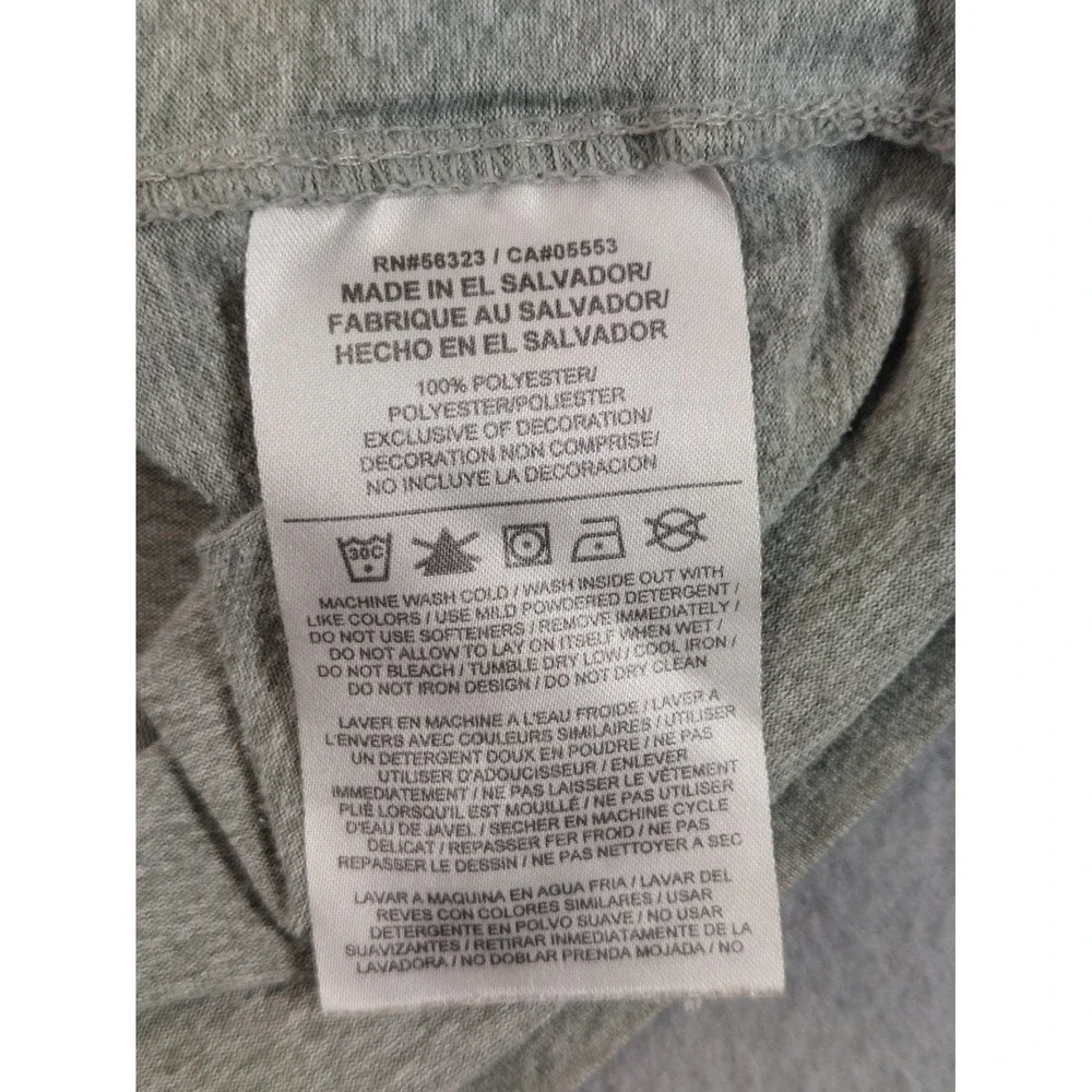 Nike Men Athletic Shirt M Gray Dri Fit 100% Polyester Logo Long Sleeve Crew Neck